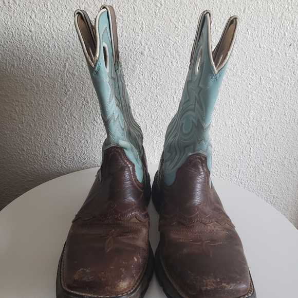 Durango Women's Saddle Western Boot - Broad Square Toe - Picture 5 of 16